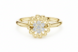 Floral Infinity Halo Natural Diamond