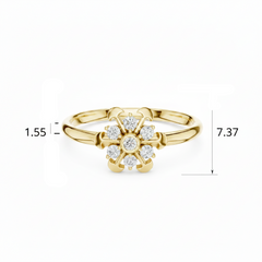Geometric Star Stellar Spoke Natural Diamond