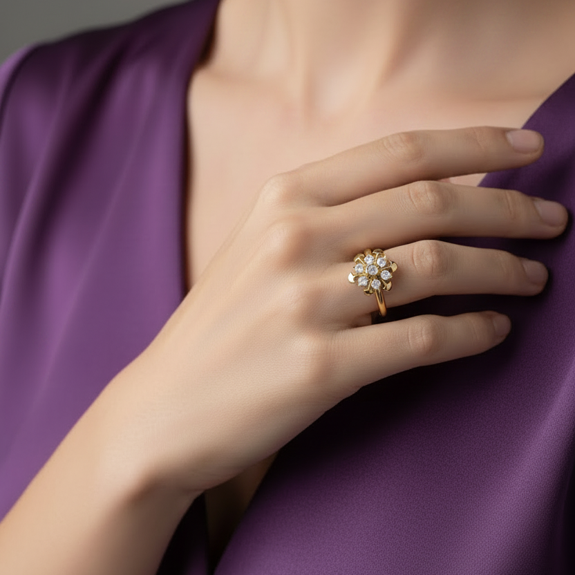 Geometric Star Stellar Spoke Natural Diamond