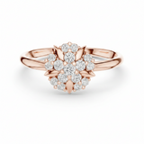 Floral Cluster Petal Crown Natural Diamond