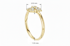 Floral Cluster Petal Crown Natural Diamond