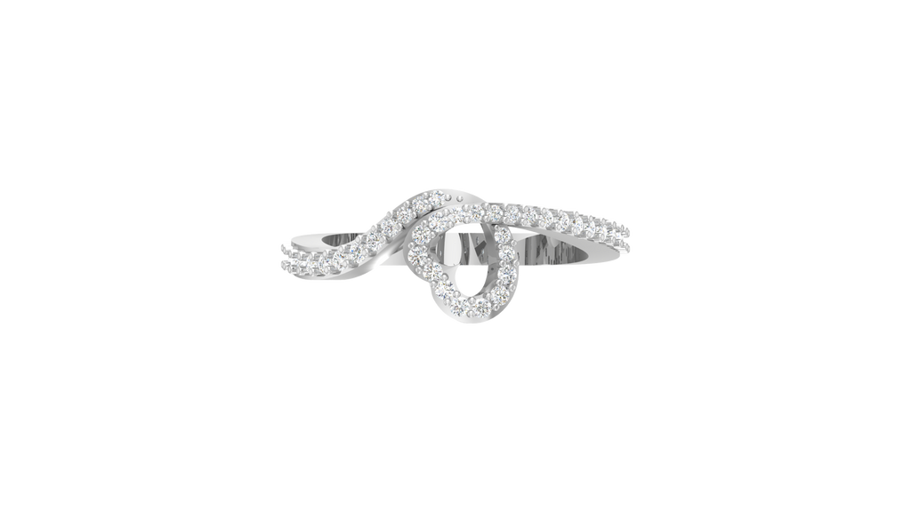 Fluid Curvature Openwork Heart