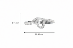 Fluid Curvature Openwork Heart Diamond