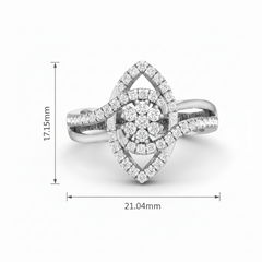 Fluid Swirl Architectural Cluster Diamond