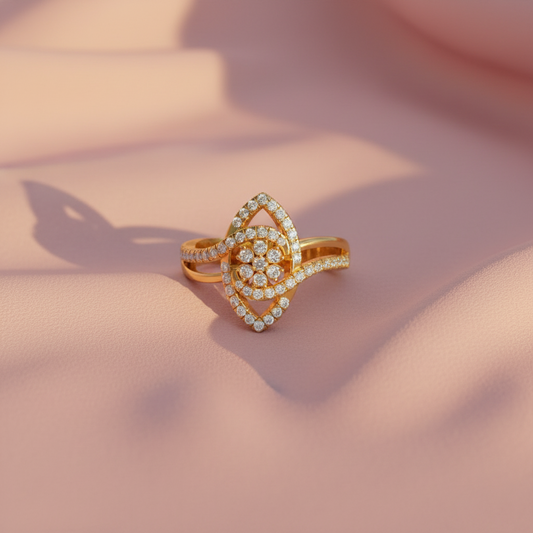Fluid Swirl Architectural Cluster Diamond