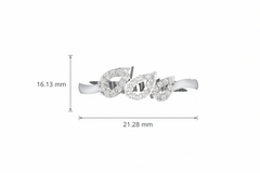 Triple Teardrop Open Frame Diamond