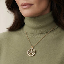 Load image into Gallery viewer, The Compass Diamond Gold Pendant