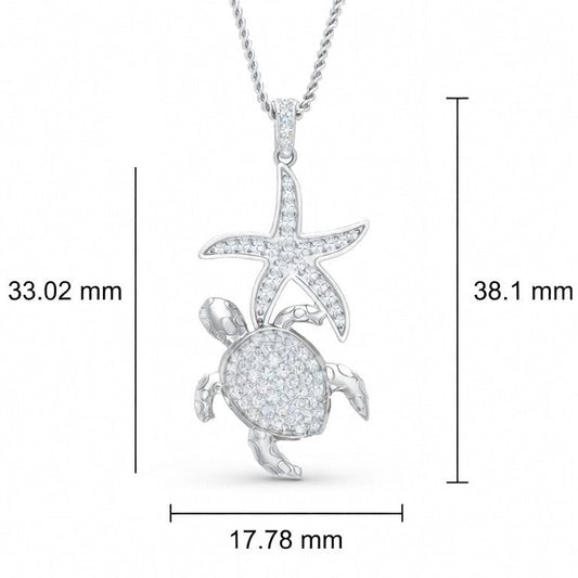 Premium Natural Diamond Turtle Starfish