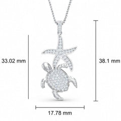 Premium Natural Diamond Turtle Starfish
