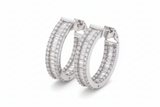 Baguette & Round Diamond Huggies