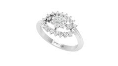 Double Halo Geometric Openwork Diamond