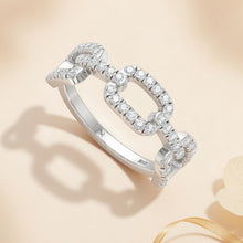 Load image into Gallery viewer, Triple Box-Link Geometric Diamond Encrusted Interlocked