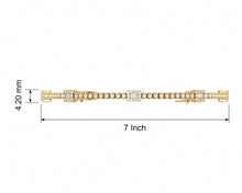 Load image into Gallery viewer, Art Deco Inspired Baguette &amp; Round Diamond Cuff Bracelet