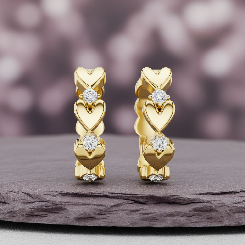 Sweetheart Sculpted Natural Diamond