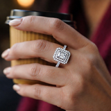 Double Halo Radiant Stone Lab Grown Diamond