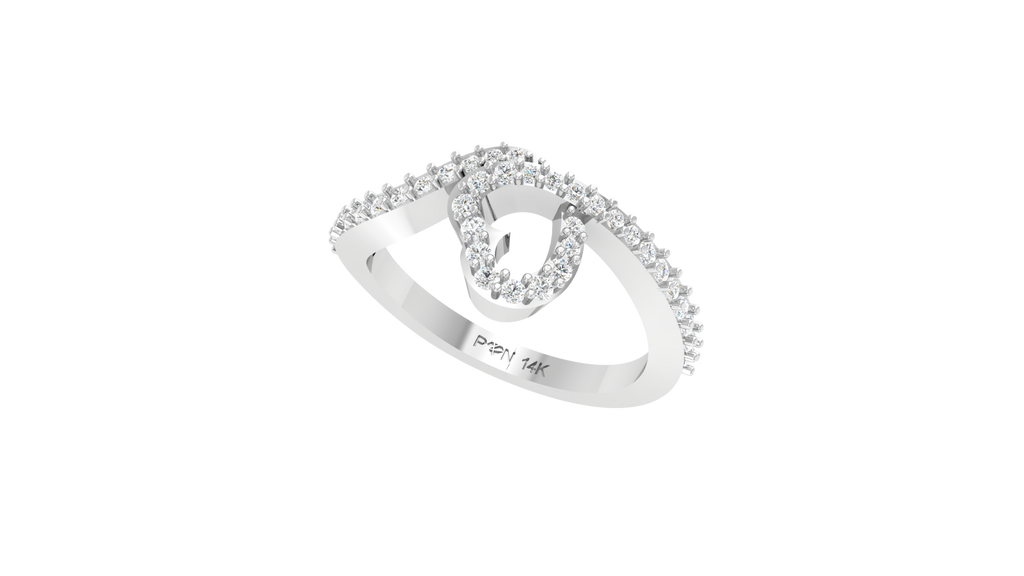 Fluid Curvature Openwork Heart