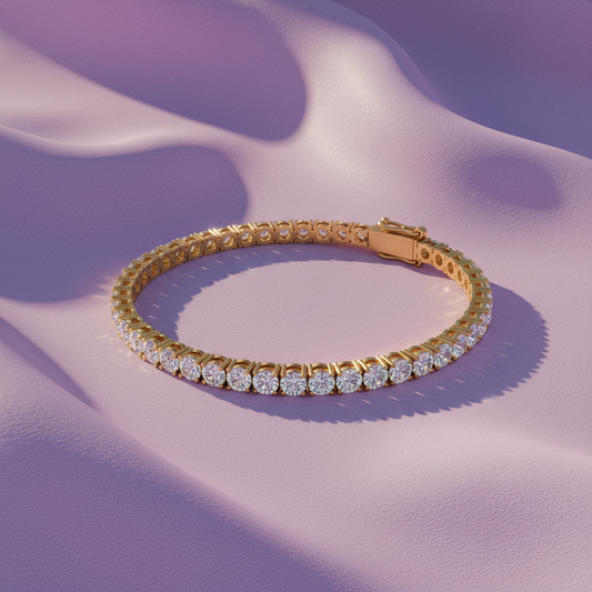 Round Brilliant Tennis Bracelet - BR189C