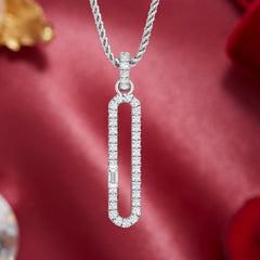 Baguette & Round Paperclip Style Diamond