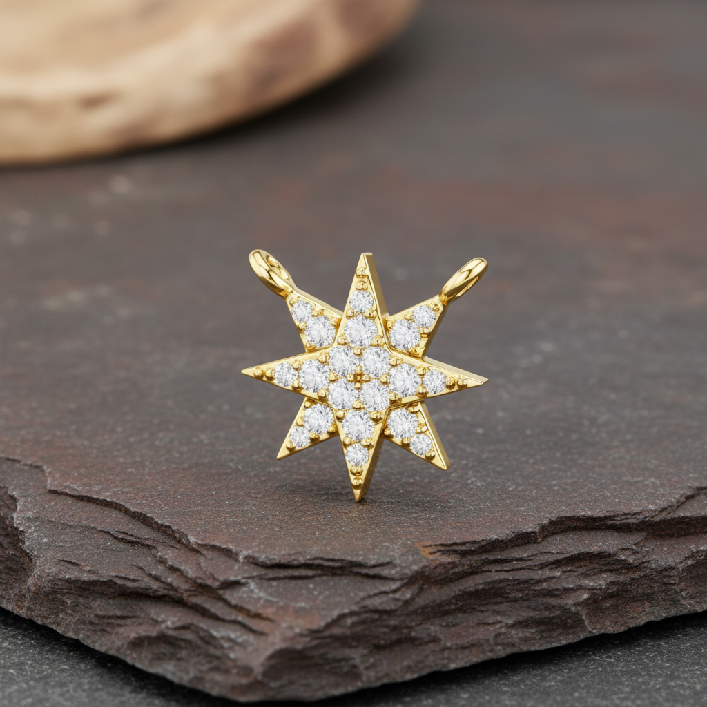 Dainty 8-Point Starburst Diamond