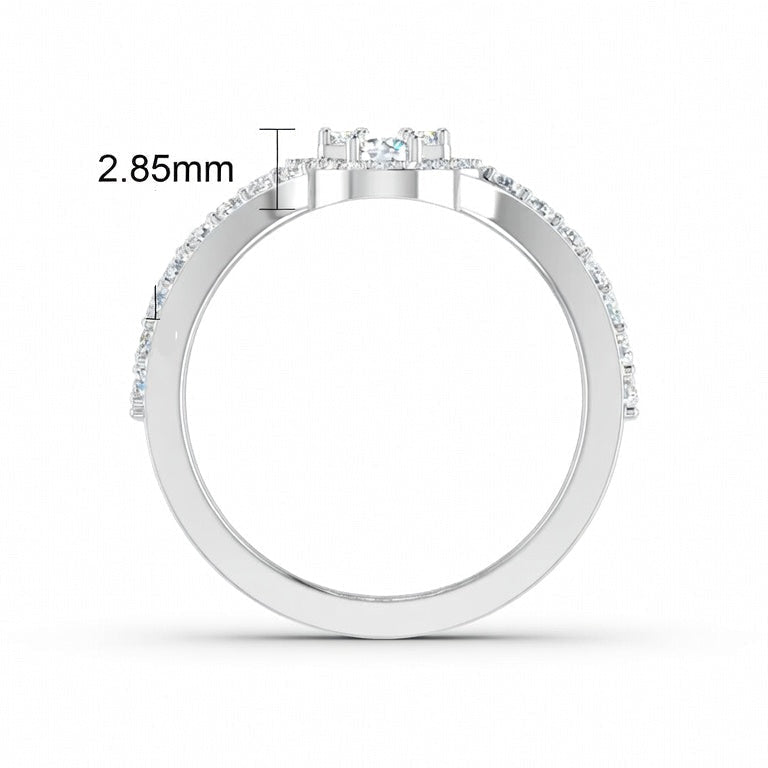 Horizontal Baguette & Round Diamond Cocktail