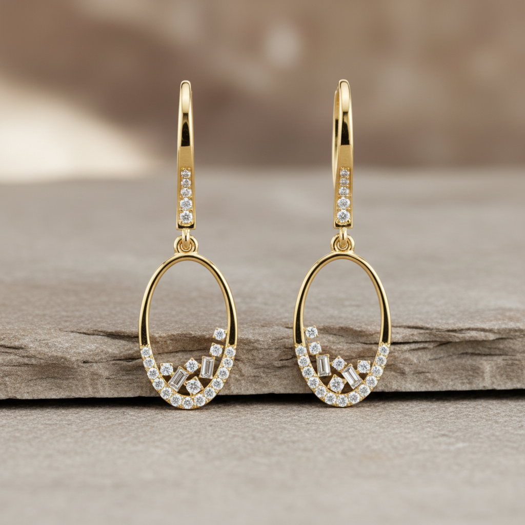 Mixed-Cut Diamond Floating
