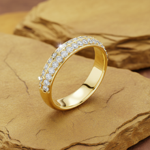 Load image into Gallery viewer, Dual-Row Diamond Parallel Continuous Symmetrical Eternity