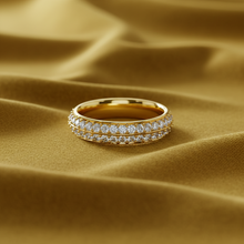 Load image into Gallery viewer, Dual-Row Diamond Parallel Continuous Symmetrical Eternity