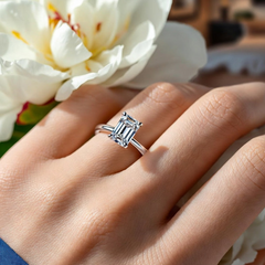 Emerald One Stone Lab Grown Diamond