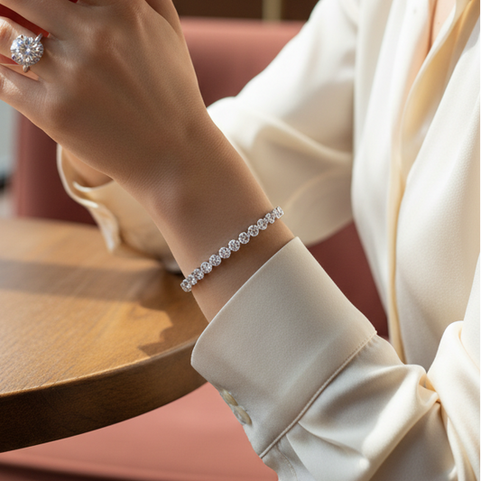 Half Circle Eternity Diamond Circle
