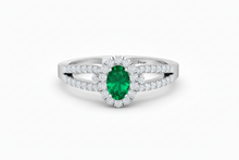 Load image into Gallery viewer, Lavish Oval Emerald Natural Diamond Verdant Crown
