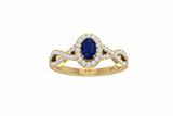 Natural Sapphire & Dia Infinity