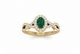 Infiniti Oval Emerald With Diamond