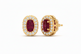 Ruby Droplet Diamond Halo