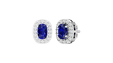Sapphirine Oval-Silhouette Focal-Stone Diamond Contrast Luminous