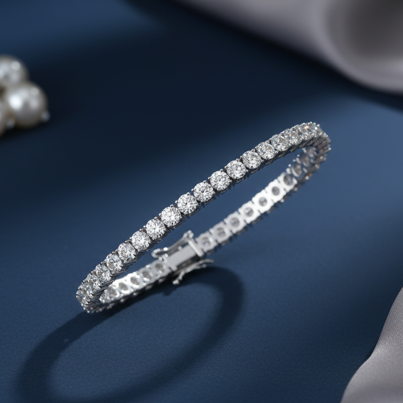 The Intertwined Diamond Tennis Bracelet