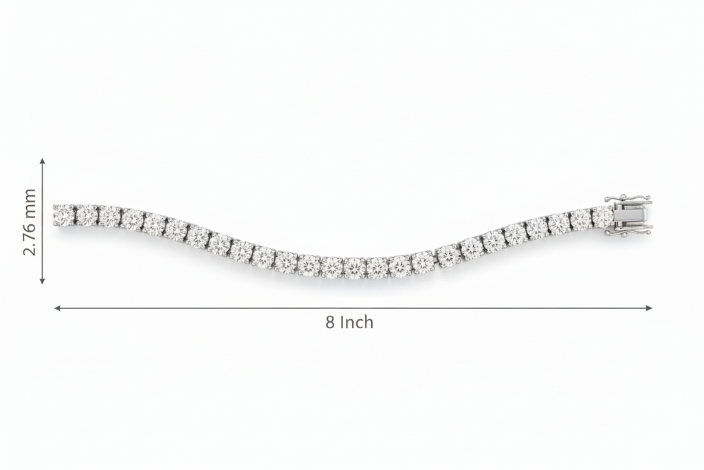 Prong-Set Diamond Line Tennis Bracelet