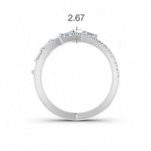 Load image into Gallery viewer, Interlaced Overlapping Baguette &amp; Round Diamond Crossover Twist
