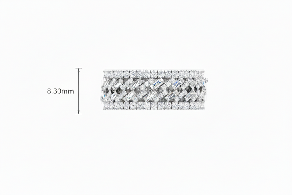 Luxurious Complex Pattern Intricate Micro Diamond Scatter