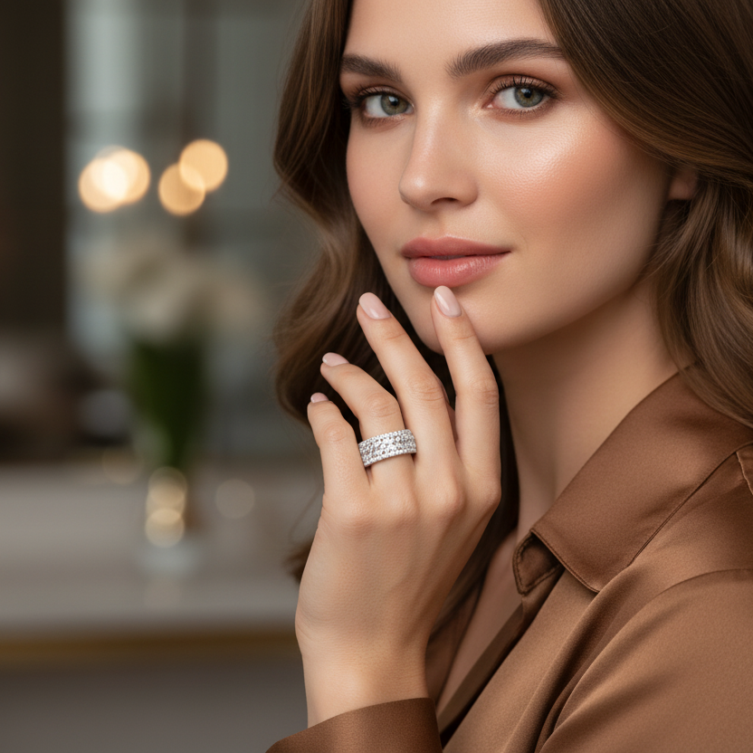 Luxurious Complex Pattern Intricate Micro Diamond Scatter