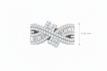 Load image into Gallery viewer, Interlocking Precision Cut Baguette &amp; Brilliant Diamond Cluster