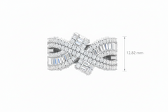 Interlocking Precision Cut Baguette & Brilliant Diamond Cluster