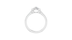 Round Double Round Halo Pavé Diamond Ring