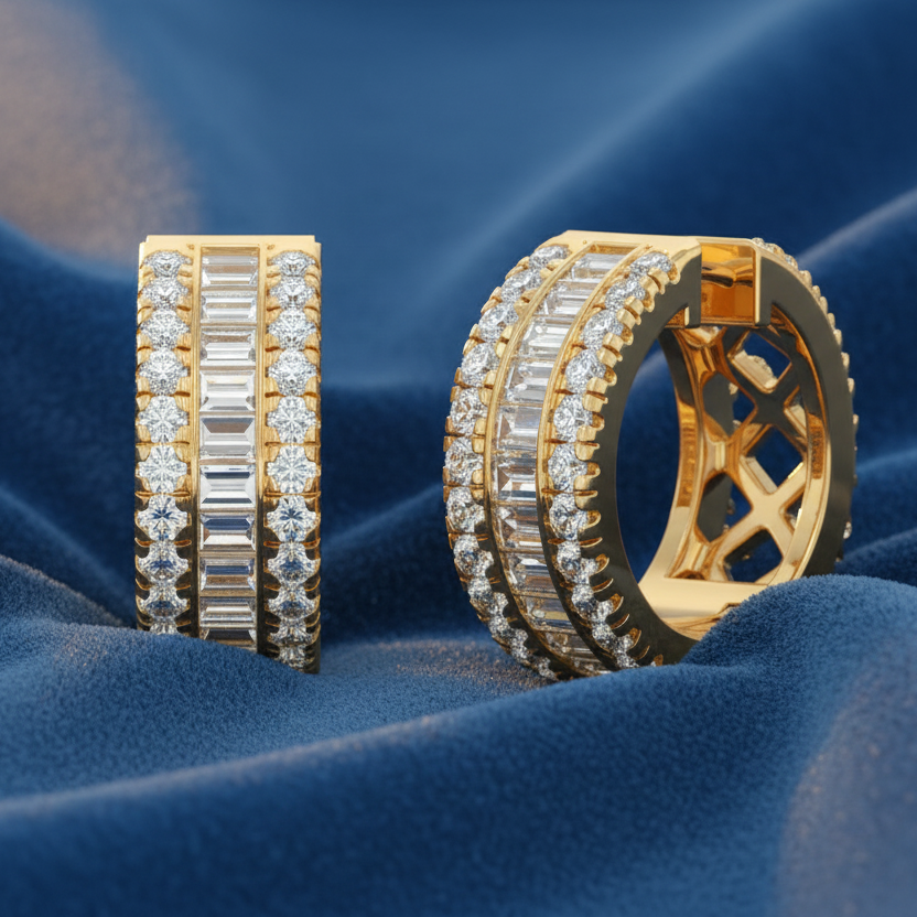 Luxury Baguette Channel Diamond Shimmer