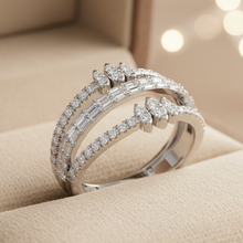 Load image into Gallery viewer, Scattered Encrusted Round &amp; Baguette Diamond Interlock