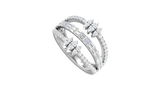 Scattered Encrusted Round & Baguette Diamond Interlock