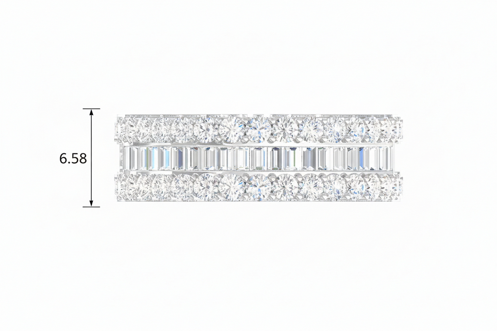 Open Crisscross Lattice & Brilliant-Cut Diamond Runway