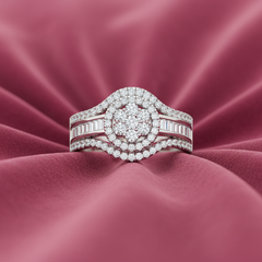 Vintage Inspired Multi-Diamond Encrusted Cluster