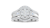 Vintage Inspired Multi-Diamond Encrusted Cluster