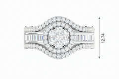 Vintage Inspired Multi-Diamond Encrusted Cluster