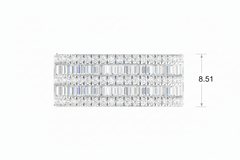Tiered Brilliant Diamond Multi Row Encrusted Eternity